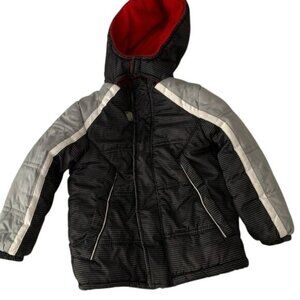 Xtreme Water Resistant Kids Winter Jacket 5T Black Red with Beanie